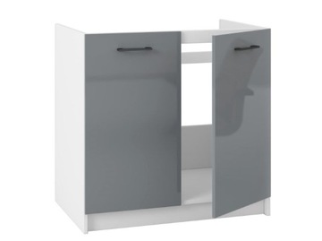 Szafka zlewozmywakowa 80 cm TESA szary połysk