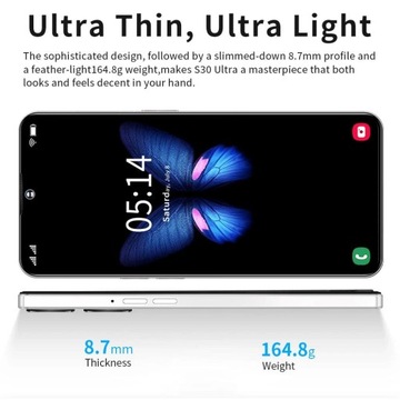 Globalny S 30 Ultra 7.3HD 12GB + 512 GB 8000Mah Android 13 Dual Sim 5G.