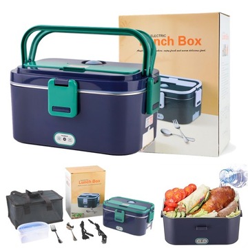 POJEMNIK ŚNIADANIÓWKA LUNCH BOX JEDZENIA DUŻA 4PRZEGRÓDKI 1300ML SZTUĆCE