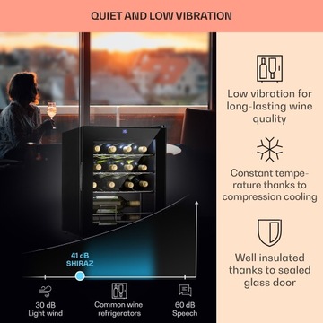 KLARSTEIN ВИННЫЙ ХОЛОДИЛЬНИК ВИННЫЙ ХОЛОДИЛЬНИК НАПИТКИ ВИННЫЙ КРОНШТЕЙН НА 16 БУТЫЛОК