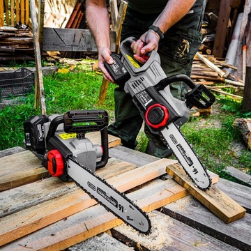 Аккумуляторная бензопила с графитом 18 В.