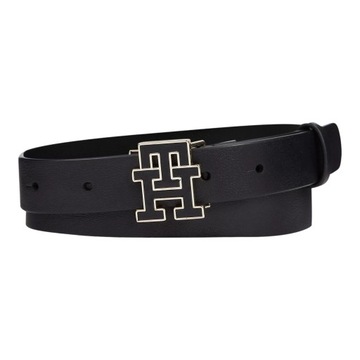 TOMMY HILFIGER DAMSKI PASEK DO SPODNI TH LOGO INLAY 2.5 CZARNY r.95