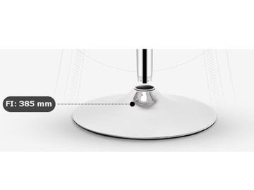 ОСНОВАНИЕ ДЛЯ ТАВЮРА, ТАБЮРА, СТУЛА, 38СМ 380ММ, ХРОМИРОВАННАЯ ПЛИТА