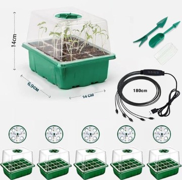5X СЕМЕНЫ В КОРОБКЕ, ВЫРАЩИВАНИЕ РАСТЕНИЙ, СЕМЕНА ЦВЕТОВ, МИНИ-ТЕПЛИЦЫ, СВЕТОДИОДНЫЕ ЛАМПЫ