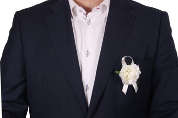 Kotylion przypinka róża materiałowa bordo czerwona studniówka bal panieński