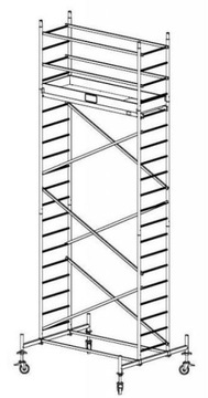 Rusztowanie aluminiowe jezdne Krause Protec 6,30 m