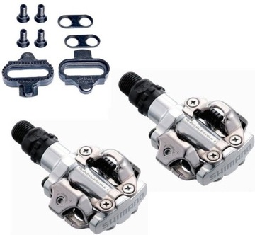 Pedały Shimano SPD PD-M520 srebrne MTB SPD + bloki