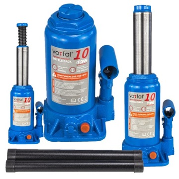 PODNOŚNIK HYDRAULICZNY 10T SŁUPKOWY BUTELKOWY ZAWÓR UPUSTOWY TŁOK 40MM
