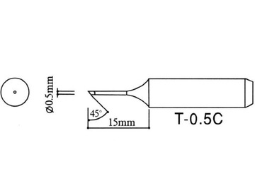 Наконечник для SMD WEP Aoyue ZHAOXIN 900M CUTTED T-0.5C