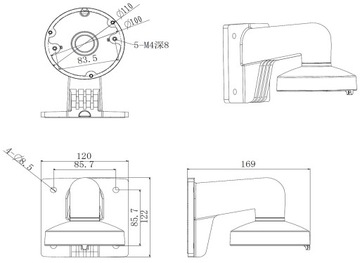 Держатель DS-1272ZJ-110(Black), черный Hikvision