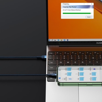 BASEUS SZYBKI KABEL USB - USB-C/Lightning/micro USB 100W MOCNY PRZEWÓD 1,2m