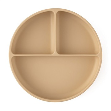 PETITE&MARS СИЛИКОНОВАЯ КРУГЛАЯ ТАРЕЛКА С ОТДЕЛЕНИЯМИ И ПРИСОСКОЙ