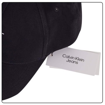 CALVIN KLEIN CZAPKA Z DASZKIEM ESSENTIAL CZARNA