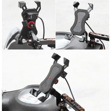 ДЕРЖАТЕЛЬ ДЛЯ ТЕЛЕФОНА НА МОТОЦИКЛЕ, ЗЕРКАЛО ВКЛ./ВЫКЛ.