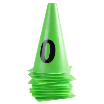 10 шт., тренировочный конус с зеленым мячом диаметром 23 см.