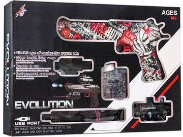 PISTOLET NA KULKI ŻELOWE Okulary KARABIN Automat
