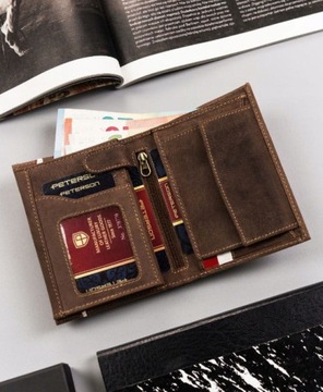 Мужской кожаный кошелек Патриот RFID 5138