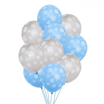 BALONY BIAŁY OKRĄGŁE ŚWIĄTECZNE BALONY lateksowe