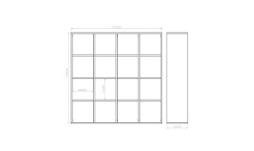 ОТКРЫТАЯ ПОЛКА 4x4 КАЛАКС КУБ IKEA CRAFT GOLD