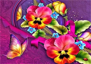 HAFT DIAMENTOWY DIAMOND PAINTING MOZAIKA DIAMENTOWA OBRAZ WYKLEJANKA ZESTAW