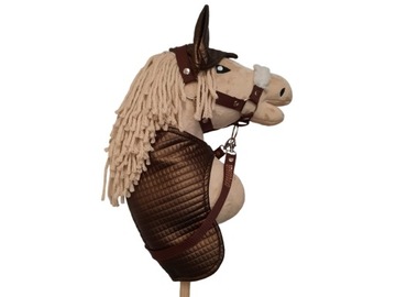 ZESTAW NR 1 DLA HOBBY HORSE BRĄZOWY A3: DERKA, NAUSZNIKI, KANTAR, WODZE