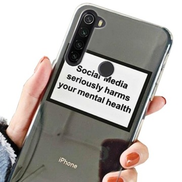 etui do Redmi Note 8T case modne SOCIAL +szkło