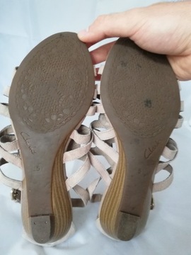 Buty sandały skórzane Clarks UK 5 r.38, wkł 24,5cm