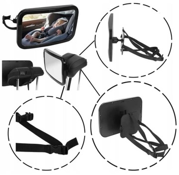 БОЛЬШОЕ ВРАЩАЮЩЕЕСЯ НА 360° ЗЕРКАЛО ДЛЯ НАБЛЮДЕНИЯ ЗА ВАШИМ РЕБЕНКОМ В МАШИНЕ ВО ВРЕМЯ ПУТЕШЕСТВИЯ