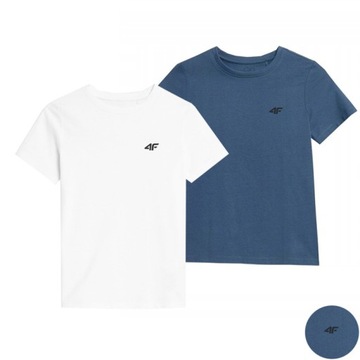 KOMPLET CHŁOPIĘCY 4F KOSZULKA T-SHIRT DZIECIĘCY BAWEŁNA ZESTAW WF 2PAK 164