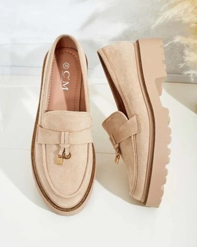 БЕЖЕВЫЕ ЖЕНСКИЕ МОКАСИНЫ SEREVI 38