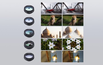 НАБОР ОБЪЕКТИВОВ ДЛЯ ТЕЛЕФОНА APEXEL 10 В 1 МАКРО ШИРОКОУГОЛЬНЫЙ CPL