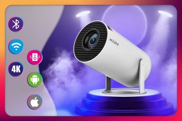 ПРОЕКТОР ANDROID TV WIFI FULL HD ПОРТАТИВНЫЙ УМНЫЙ ВРАЩАЮЩИЙСЯ ДИНАМИК