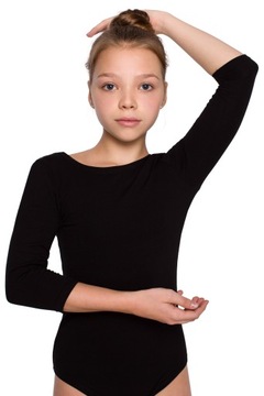 BODY BALETOWE STRÓJ NA RYTMIKĘ TANIEC AKROBATYKĘ RĘKAW 3/4 134