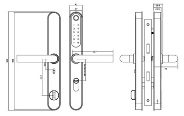 ЭЛЕКТРОННЫЙ ЗАМОК ДВЕРНАЯ РУЧКА ПРИЛОЖЕНИЕ TTlock PIN-КОД ОТПЕЧАТКИ ПАЛЬЦЕВ БРОНИРОВАНИЕ