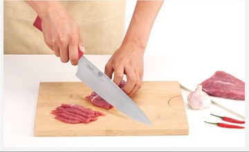 НАБОР КУХОННЫХ НОЖЕЙ В БЛОКЕ КРАСНЫЙ 6 ЭЛЕМЕНТОВ НОЖЕЙ С ТРУБКОЙ