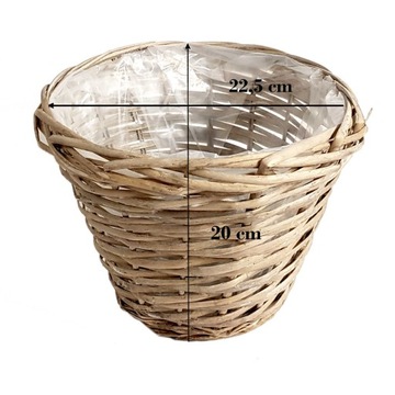 kosz na kwiaty osłonka wiklinowa