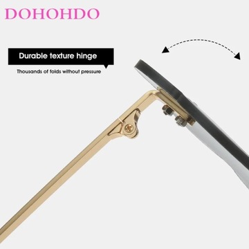 DHOHDO винтажные металлические солнцезащитные очки без оправы с натуральными цветами для мужчин и женщин