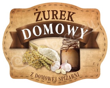 ŻUREK DOMOWY - Etykieta, naklejka 10x