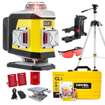NIVEL SYSTEM LASER KRZYŻOWY CL4R CZERWONY+STATYW