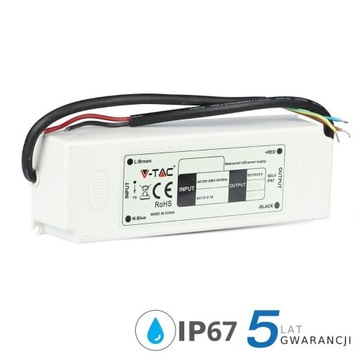 Zasilacz LED V-TAC 100W 12V 8A IP67 Hermetyczny Filtr EMI VT-22105 5 Lat Gw