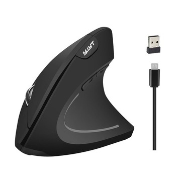 Bezprzewodowa mysz do gier z akumulatorem 2,4G, mysz pionowa USB