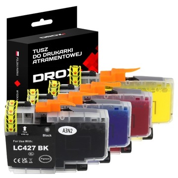 Komplet tuszów LC427XL CMYK zamiennik do Brother MFC-J6957DW Wydajność XL!