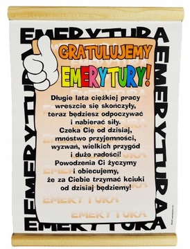Prezent dla Kolegi Pracownika na Emeryturę DYPLOM