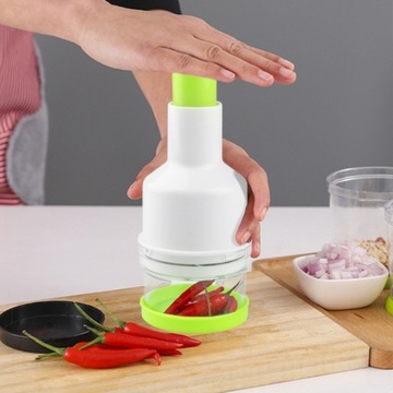 Ручная измельчитель лука для овощей, сталь + пластик.