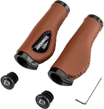 ROCKBROS Gripy Rowerowe Chwyty Antypoślizgowe o Średnicy 22,2mm Brądzowy