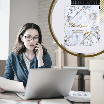 Курьер Foloopaki Strong 255x370 Золотой мрамор благодарит вам 50 шт.