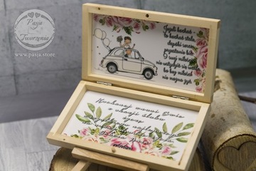 Pudełko pamiatka prezent na pieniądze ślub wesele