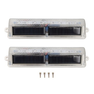 2X LAMPY OSTRZEGAWCZE STROBOSKOP 8 LED POMARAŃCZOWE MOCNE ŚWIATŁO