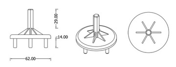 НАСАДКА ДЛЯ РЕГУЛИРОВКИ ВЫСОТЫ ОПОРЫ ДЕКИ ПОД ОТВЕРТКУ