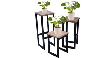 ПОДСТАВКА ДЛЯ ЦВЕТОВ LOFT ЧЕРНАЯ РАЗЛИЧНЫЕ ВИДЫ ПОЛОК ВЫСОТА 63 СМ